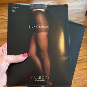 2 packs Talbots Silky Sheer Black Hosiery
